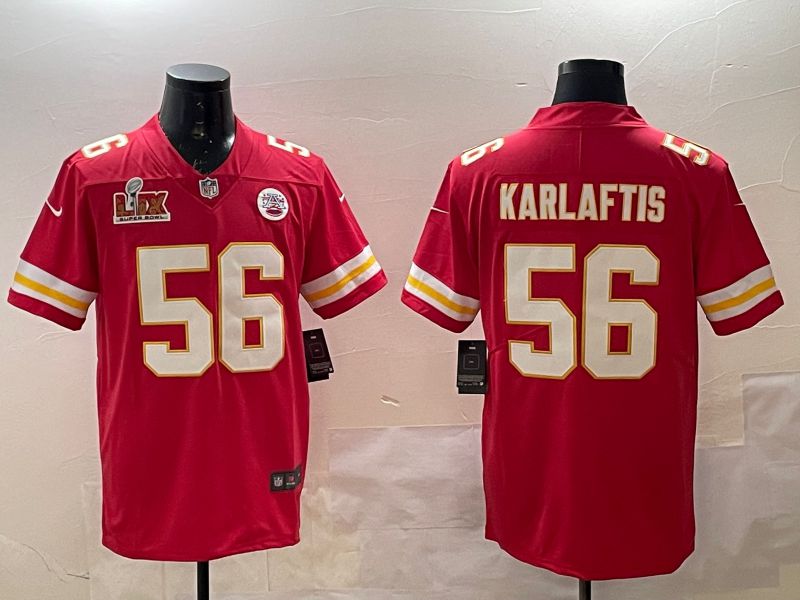 Men Kansas City Chiefs #56 Karlaftis Red Second generations Nike 2025 Vapor Limited NFL Jersey style 3